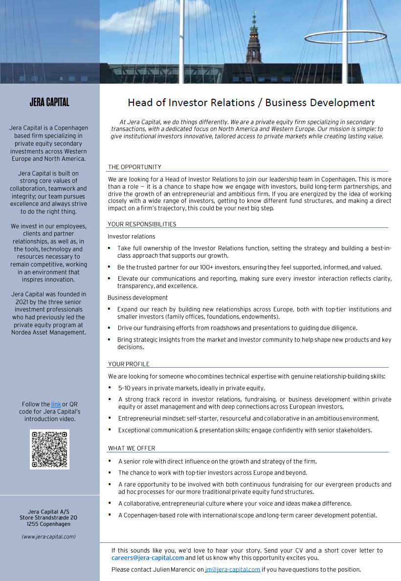 Head of Investor Relations